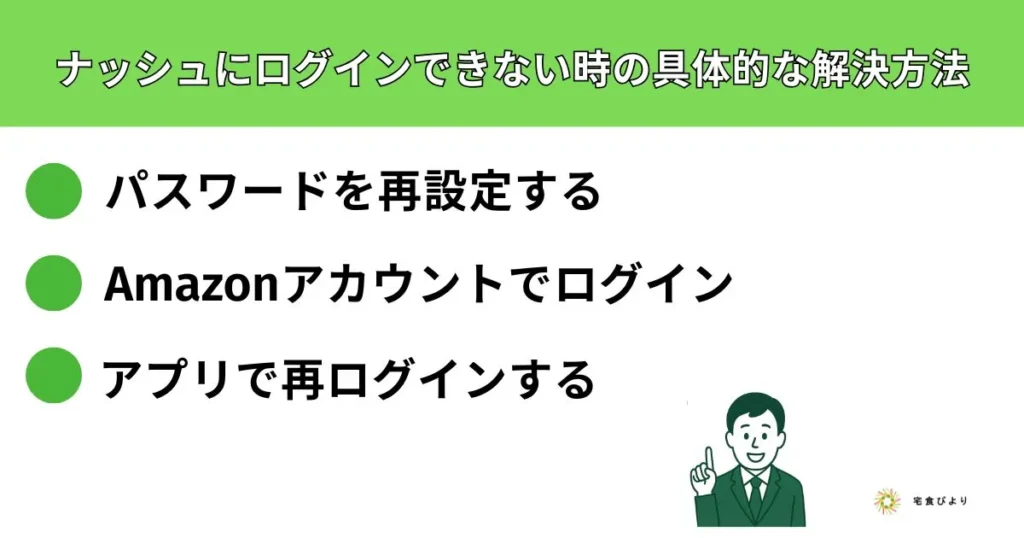 ナッシュにログインできない時の具体的な解決方法
