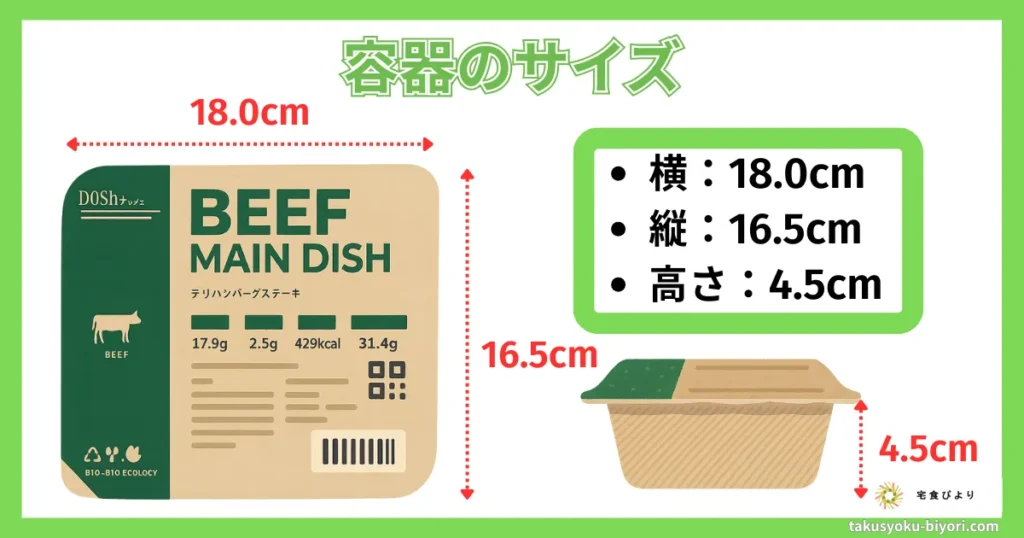 ナッシュ容器のサイズ